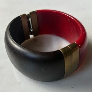 Vintage Premier Design‎ wood and acrylic chunky BOHO bracelet.